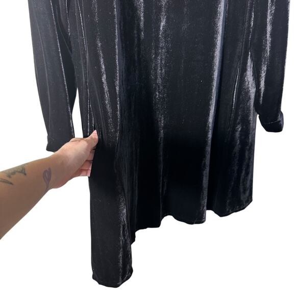 Eileen Fisher Velvet Crew Neck Dress Black Size XXS - Picture 7 of 12